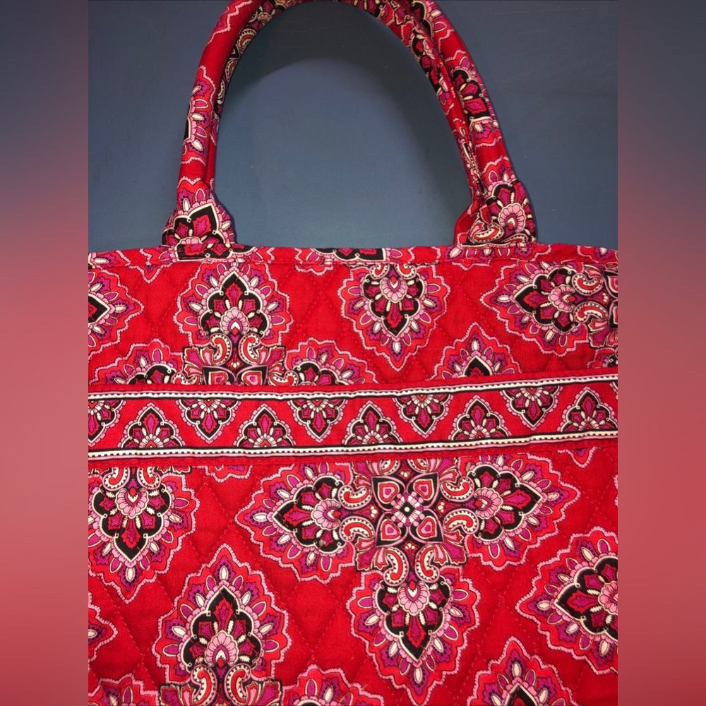 Vera Bradley FRANKLY SCARLET SKINNY TOTE Ltd Edition Shoulder Purse  NWOT
